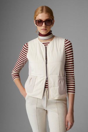 BOGNER Dahlia Gesteppt Gilet Off-white | RK9415062