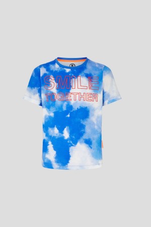 BOGNER Ilyas Kids T-shirt Blau Weiß | UO8671429