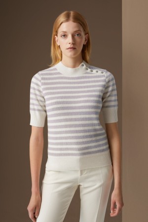 BOGNER Jaren Kurzes-sleeved Pullover Beige | FL7854602