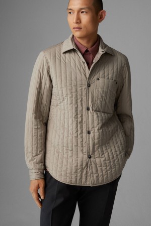 BOGNER Olli Gesteppt Shirt Jacket Beige | PN9801536