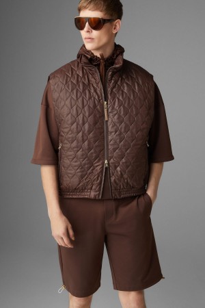 BOGNER Pride Gesteppt Waistcoat Schokolade | JP3712956
