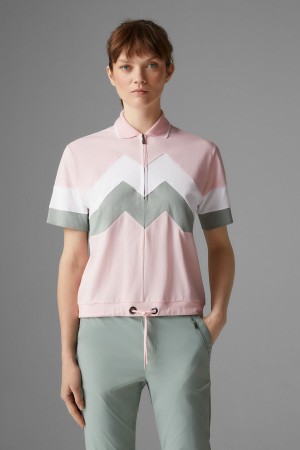 BOGNER Sport Anabel Polo Shirt Rosa Weiß | BF1570342