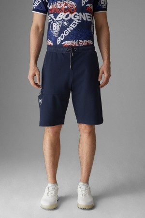 BOGNER Sport Linos Sweat Shorts Navy Blau | VJ6309174
