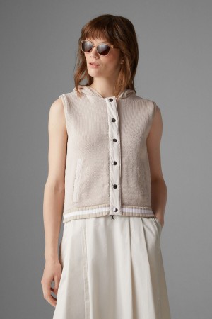 BOGNER Sport Maxima Gestrickt Waistcoat Sand | EO4178532