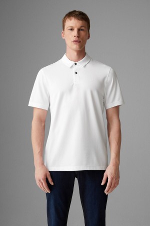BOGNER Timo Piqué Polo Shirt Weiß | HG7964385