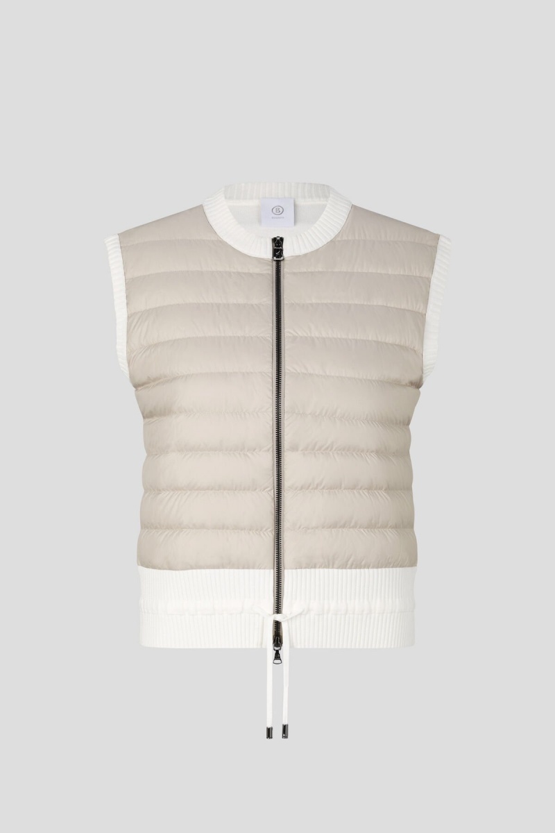 BOGNER Allisa Down Gestrickt Gilet Sand | UY6579182