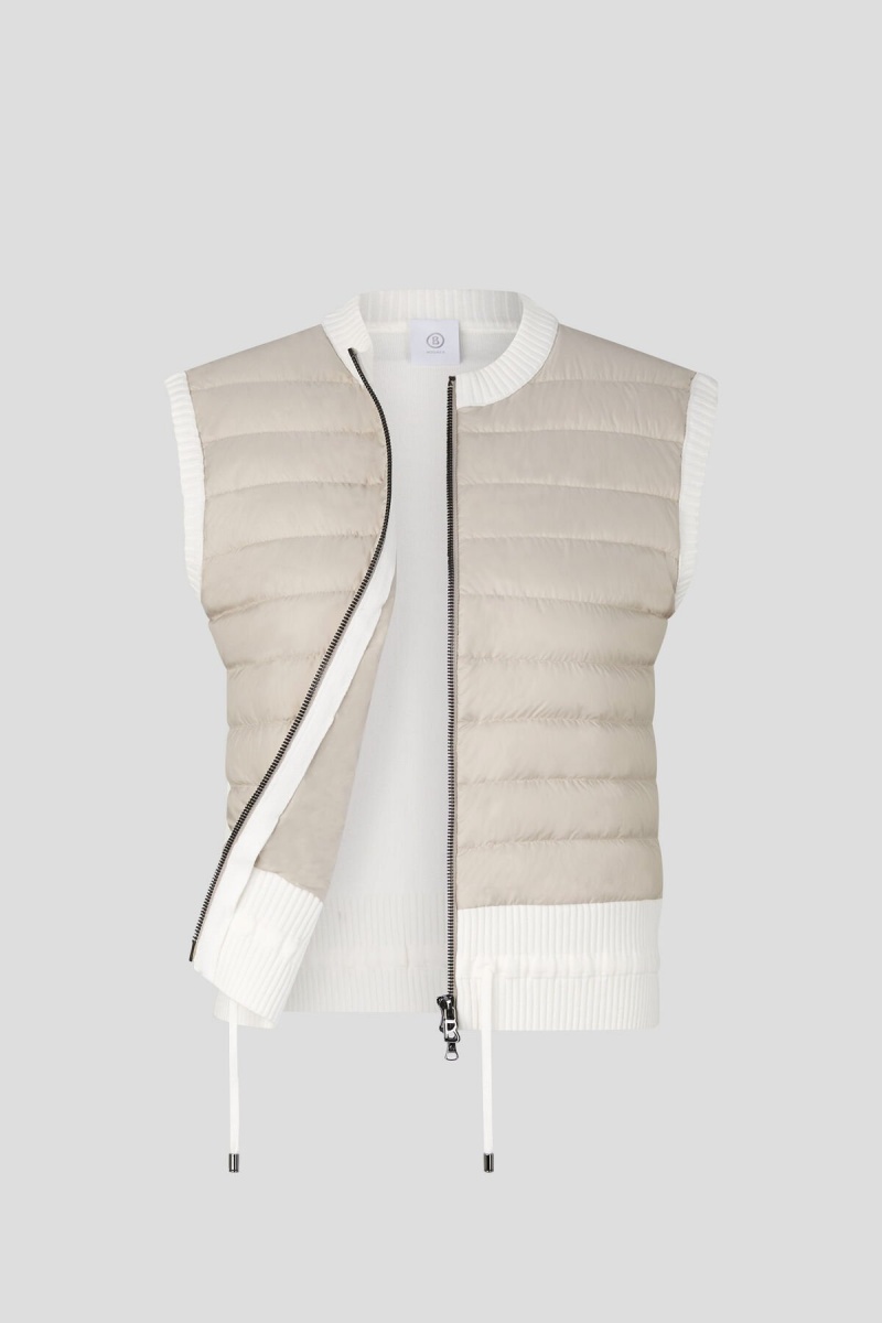 BOGNER Allisa Down Gestrickt Gilet Sand | UY6579182