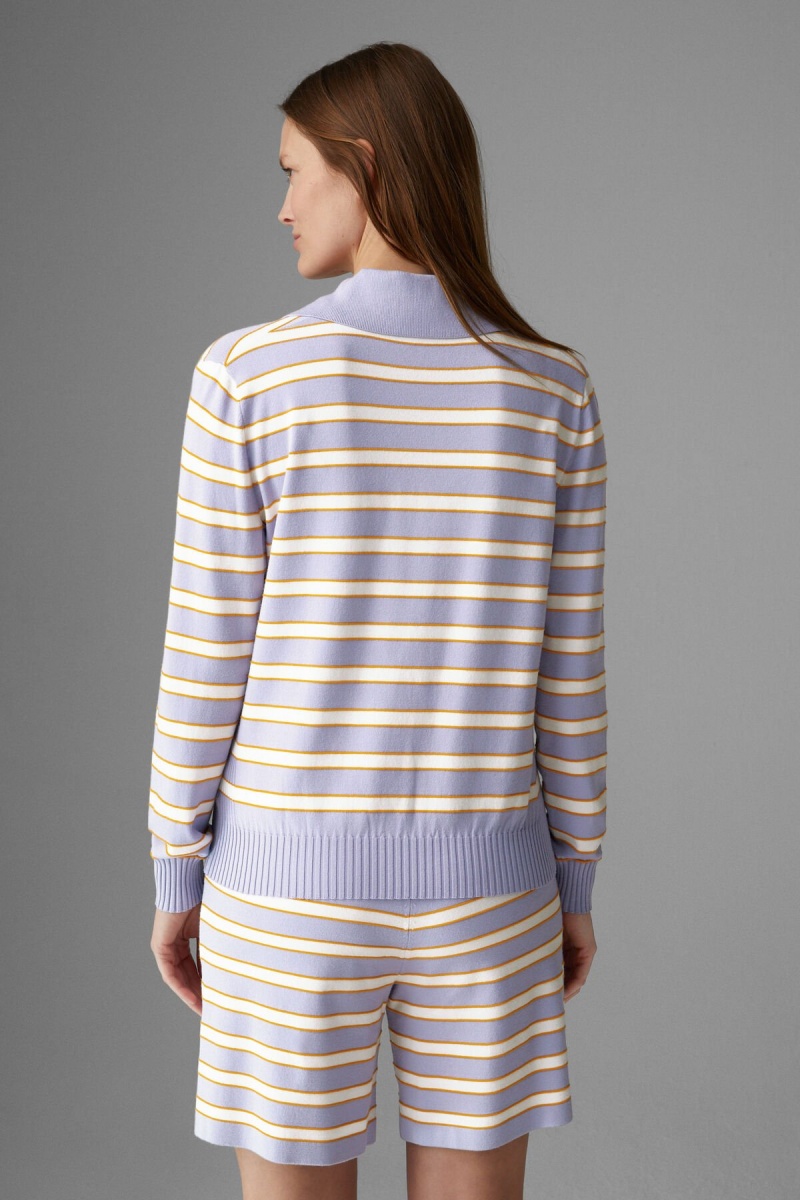BOGNER Alma Gestrickt Pullover Lilac / Off-white | LX5926874