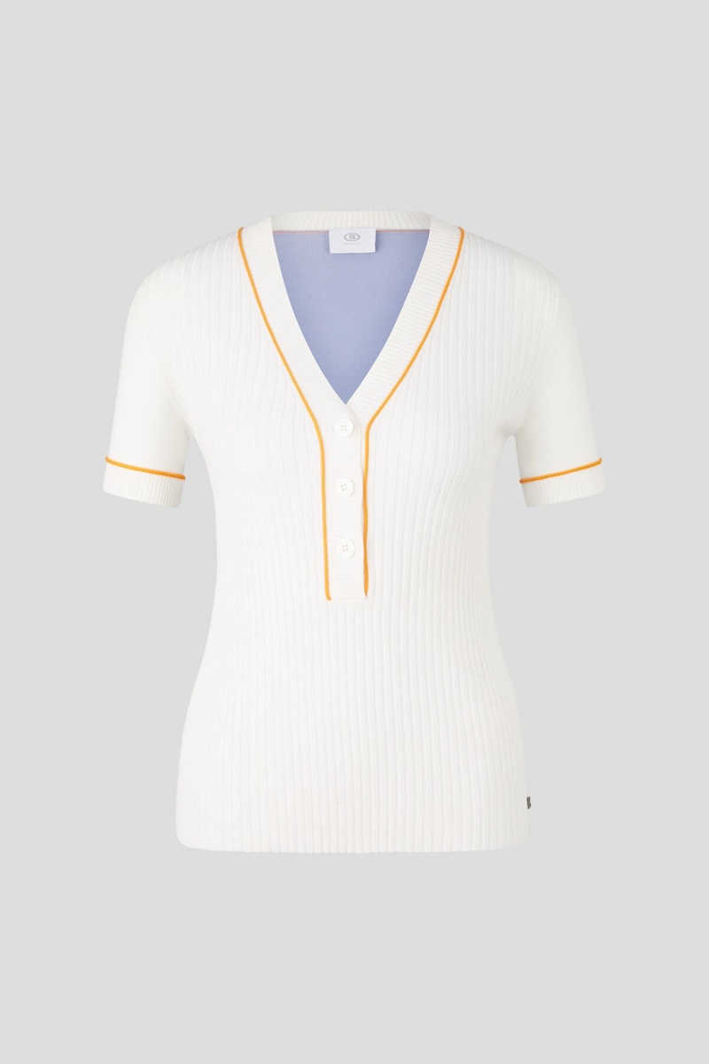 BOGNER Amber Gestrickt Top Off-white / Lilac | ML3096154