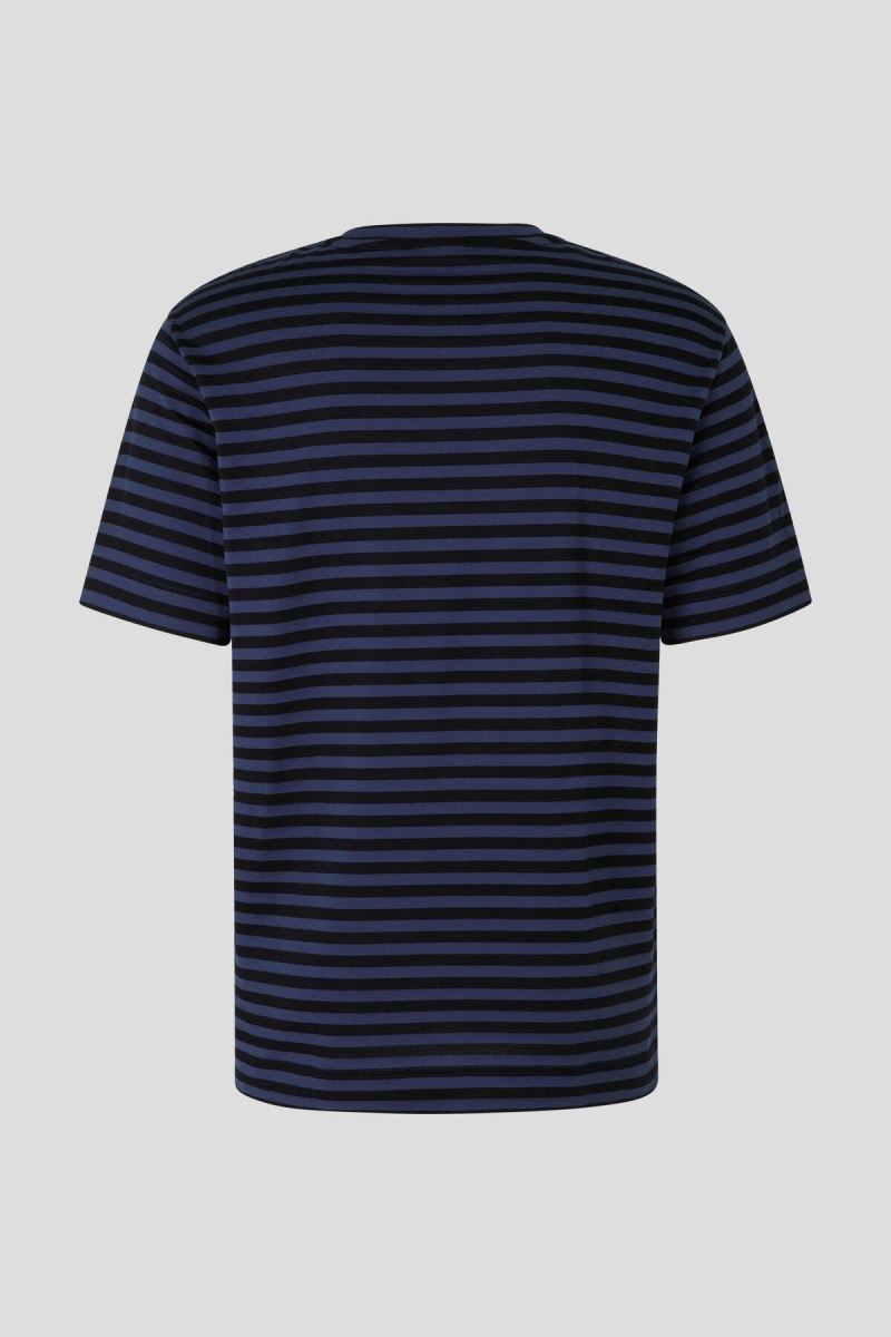 BOGNER Charlie T-shirt Navy Blau Schwarz | VA9607142