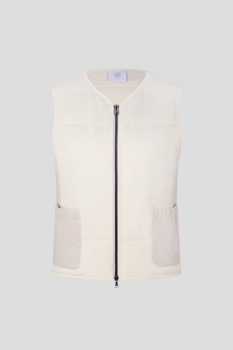 BOGNER Dahlia Gesteppt Gilet Off-white | AJ4752869