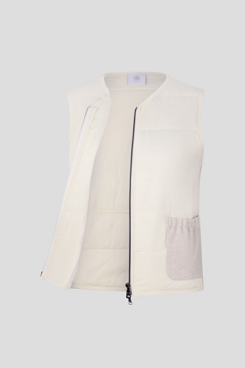 BOGNER Dahlia Gesteppt Gilet Off-white | AJ4752869