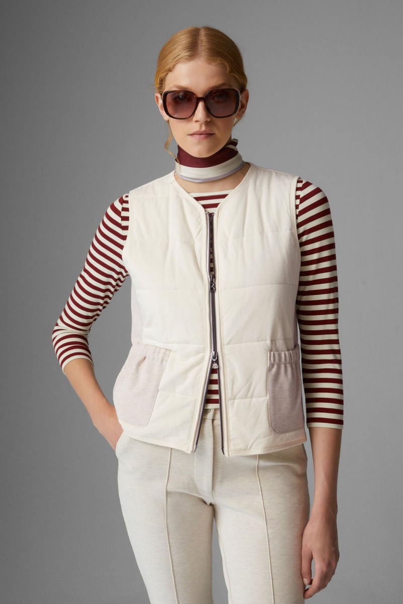 BOGNER Dahlia Gesteppt Gilet Off-white | AJ4752869