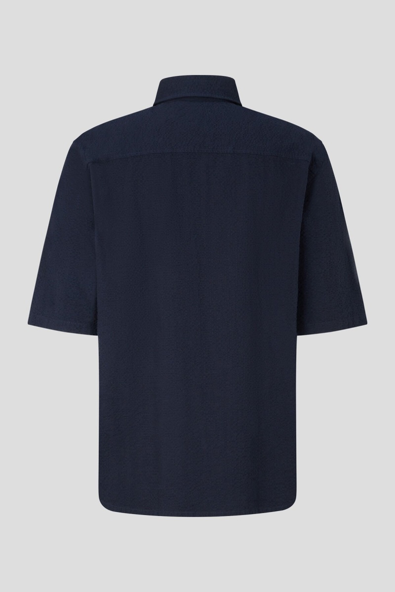 BOGNER Eddy Kurzes-sleeved Shirt Navy Blau | SU8479532