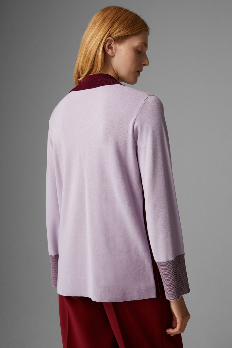 BOGNER Edyta Knit Polo Shirt Lilac | ZO7541982