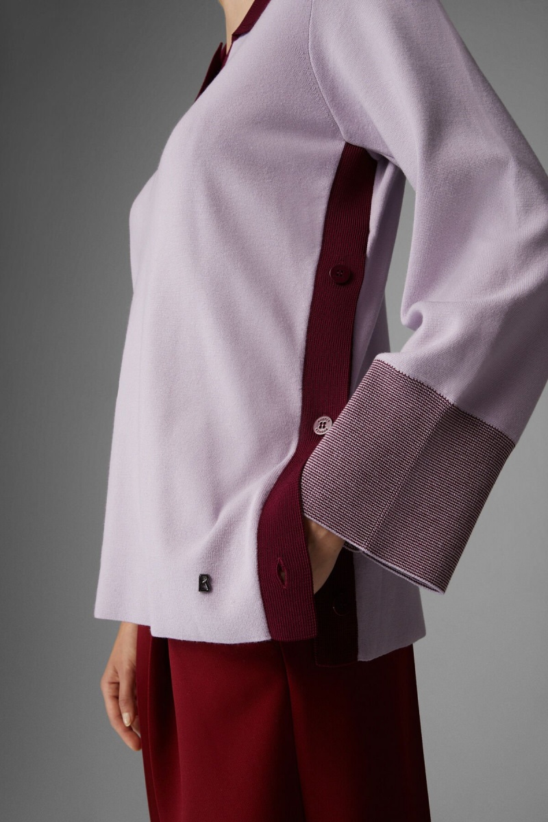 BOGNER Edyta Knit Polo Shirt Lilac | ZO7541982