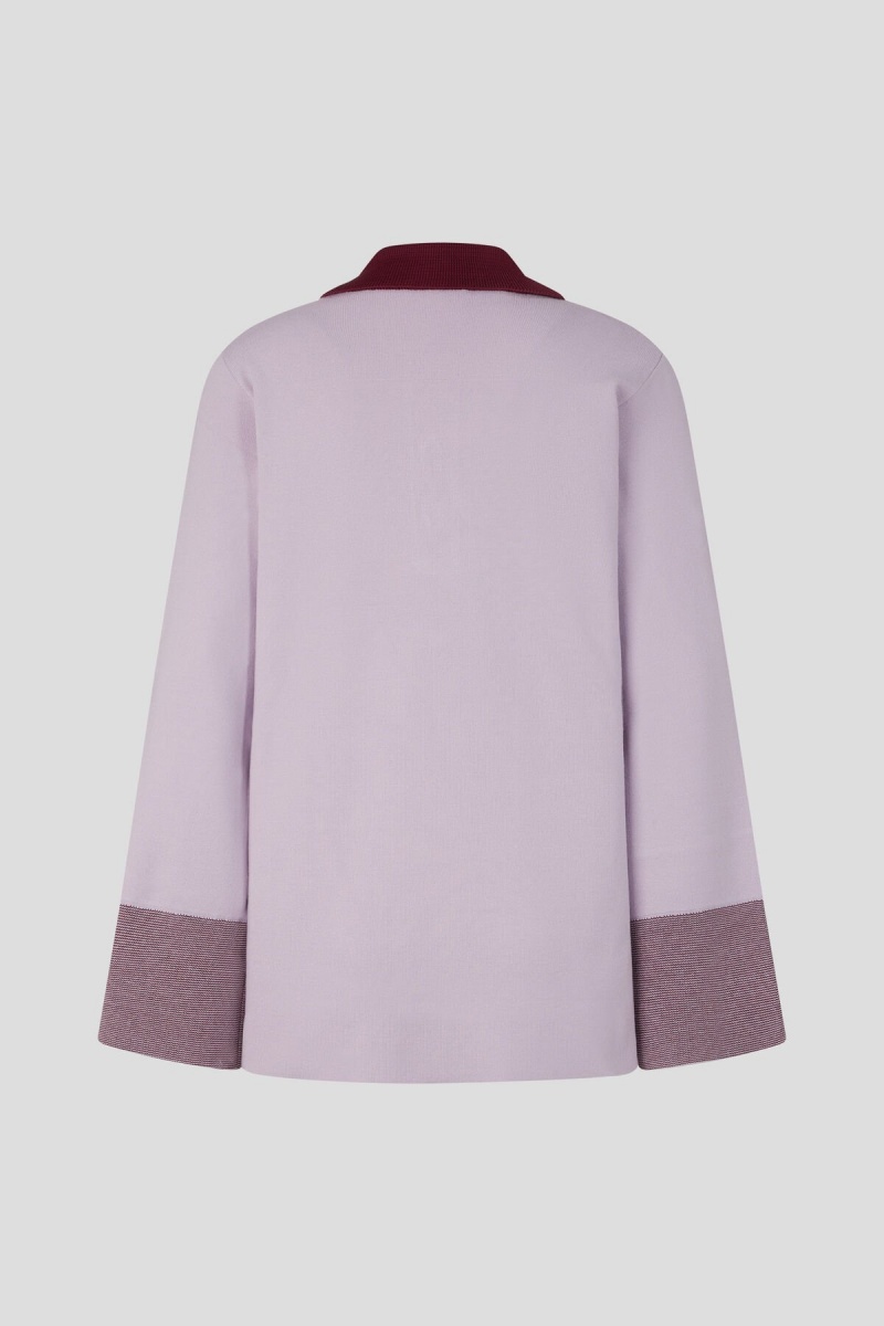 BOGNER Edyta Knit Polo Shirt Lilac | ZO7541982