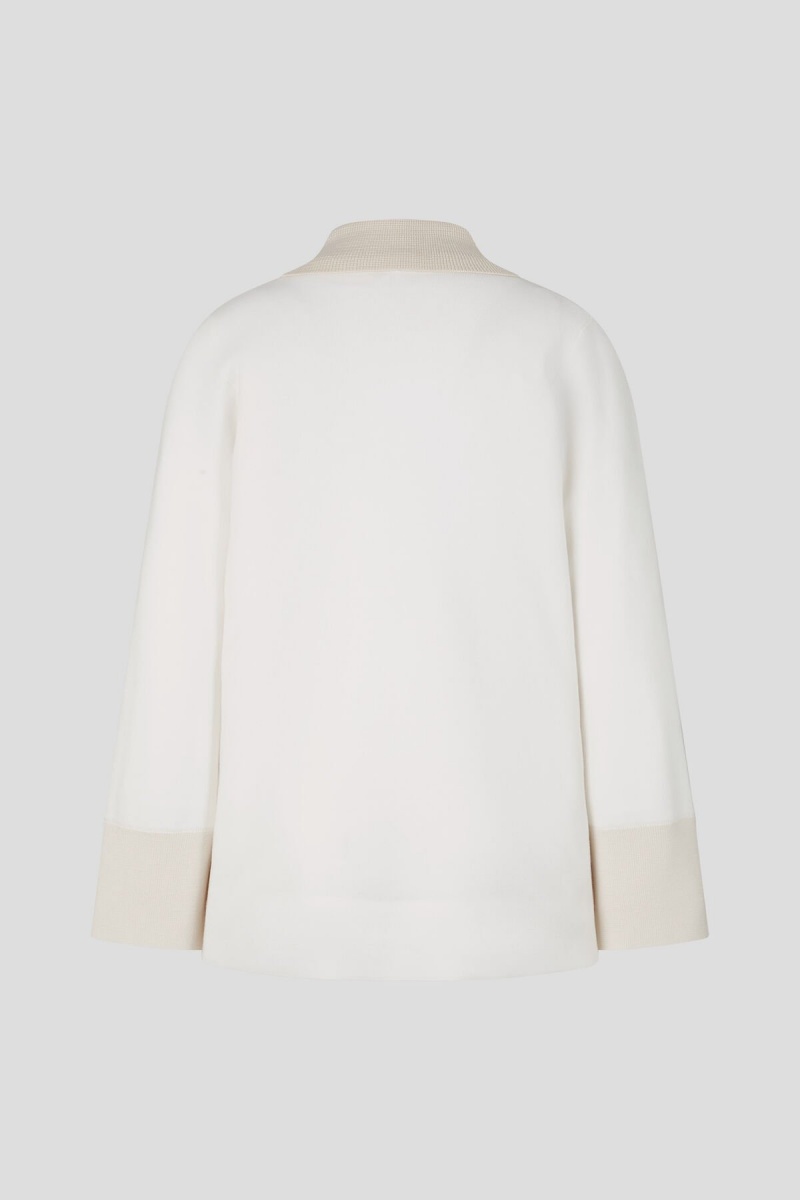 BOGNER Edyta Knit Polo Shirt Off-white | QS0569342