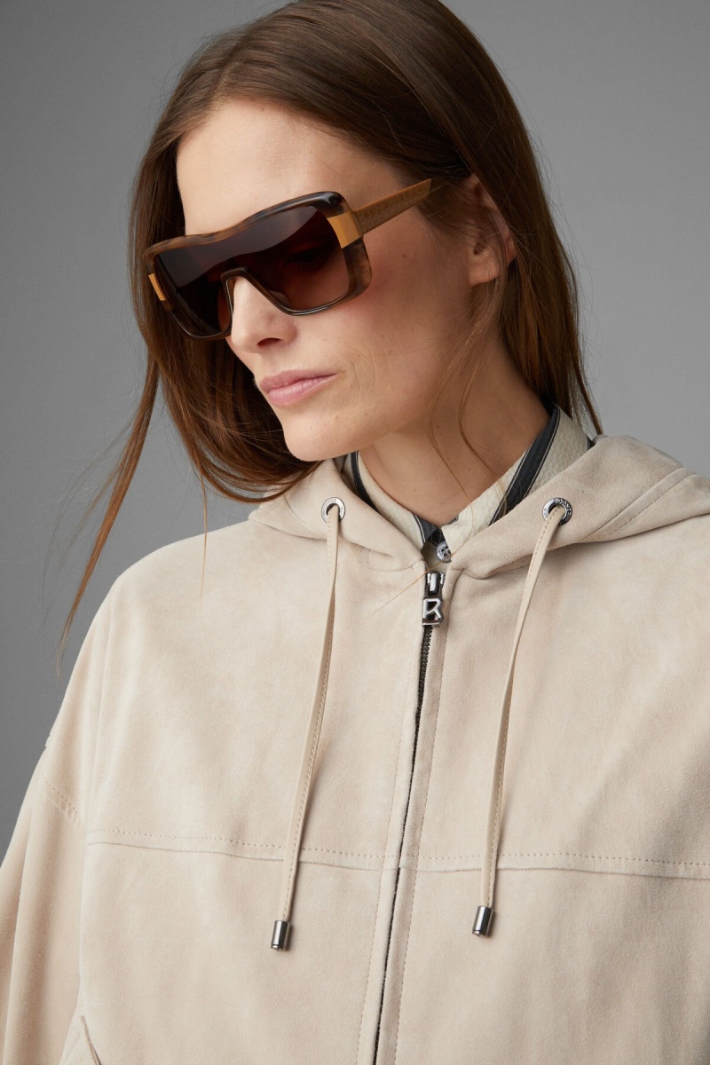 BOGNER Emma Wildleder Blouson Sand | GW7384596