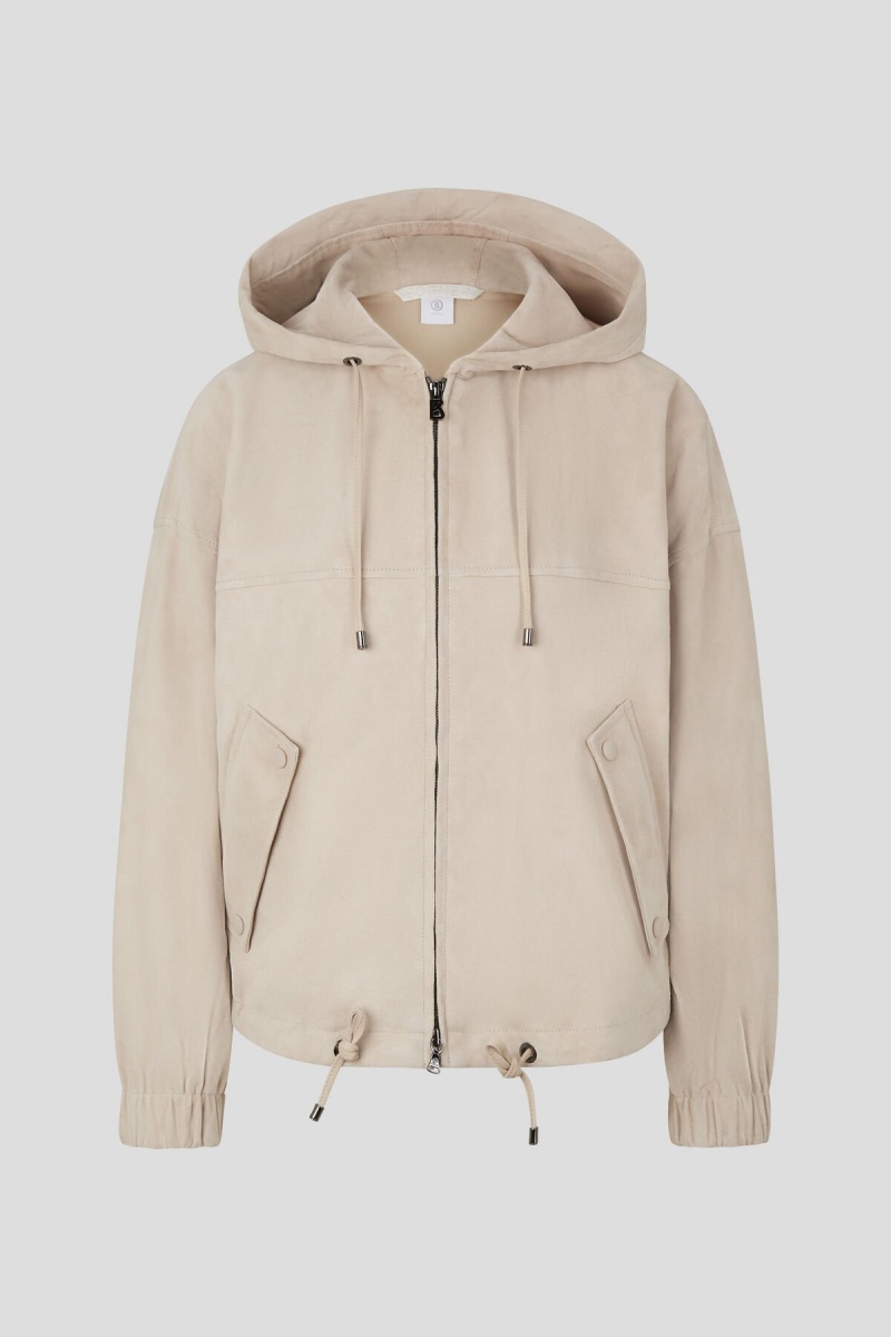 BOGNER Emma Wildleder Blouson Sand | GW7384596