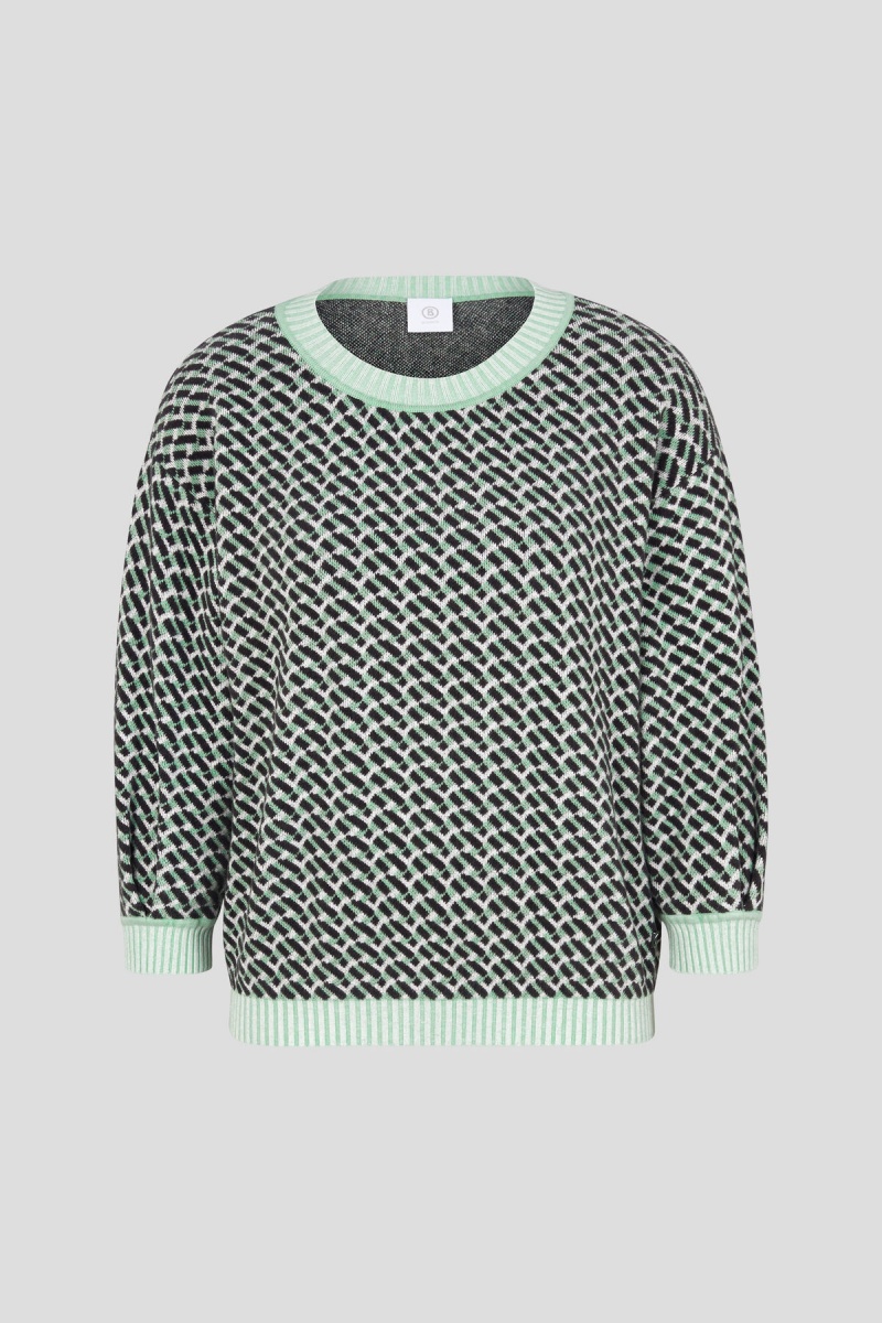BOGNER Erin Pullover Grün Schwarz | VX8251097
