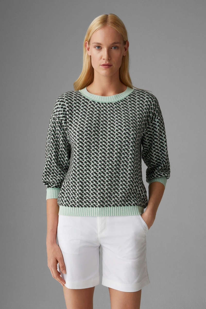 BOGNER Erin Pullover Grün Schwarz | VX8251097