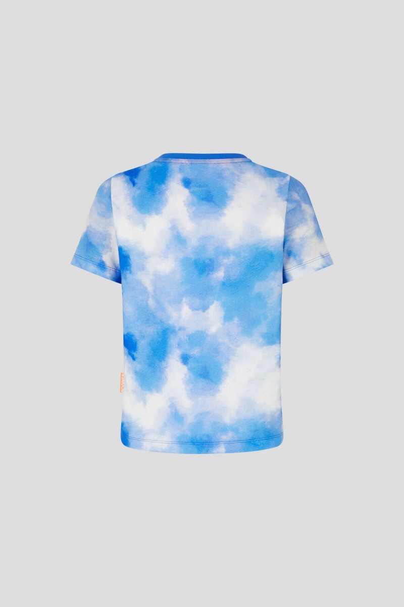 BOGNER Ilyas Kids T-shirt Blau Weiß | UO8671429