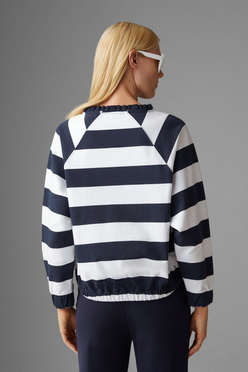 BOGNER Imani Sweatshirt Navy Weiß | ON4683190