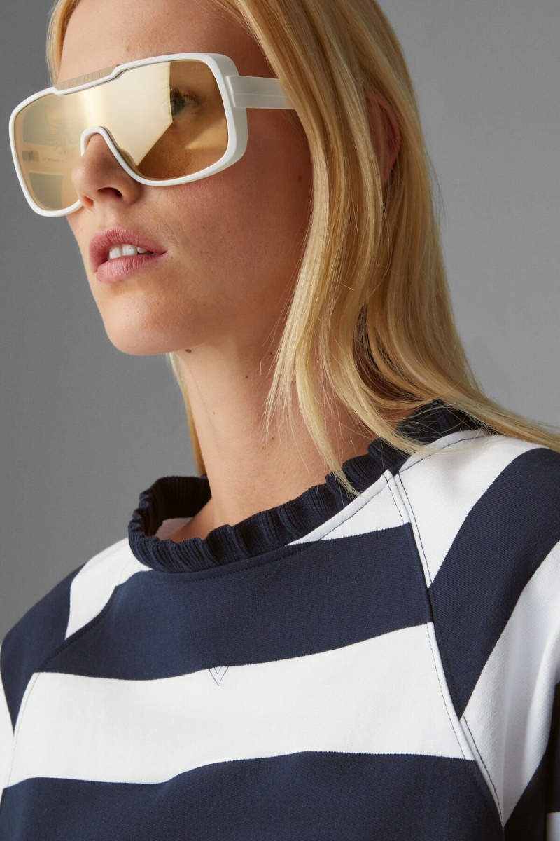 BOGNER Imani Sweatshirt Navy Weiß | ON4683190