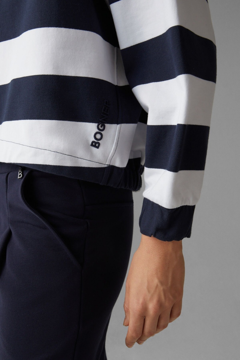 BOGNER Imani Sweatshirt Navy Weiß | ON4683190