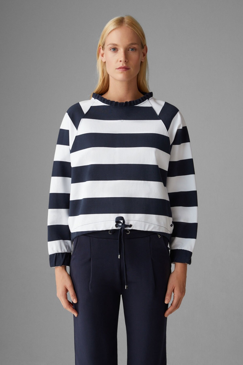 BOGNER Imani Sweatshirt Navy Weiß | ON4683190