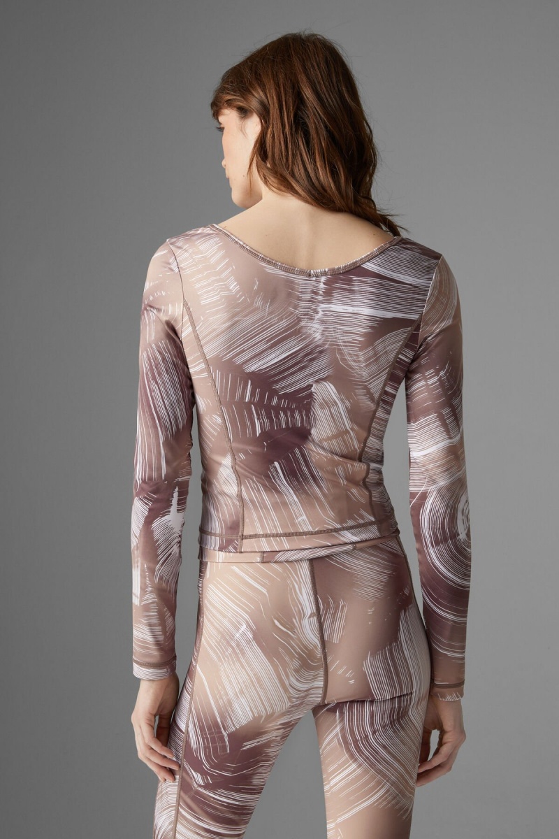BOGNER Kristy Long-sleeve Top Braun Beige | RT8042351