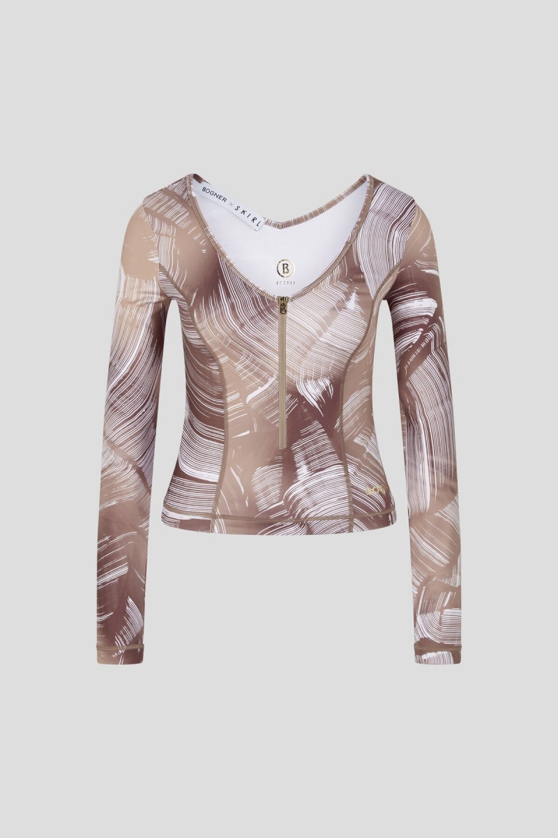 BOGNER Kristy Long-sleeve Top Braun Beige | RT8042351