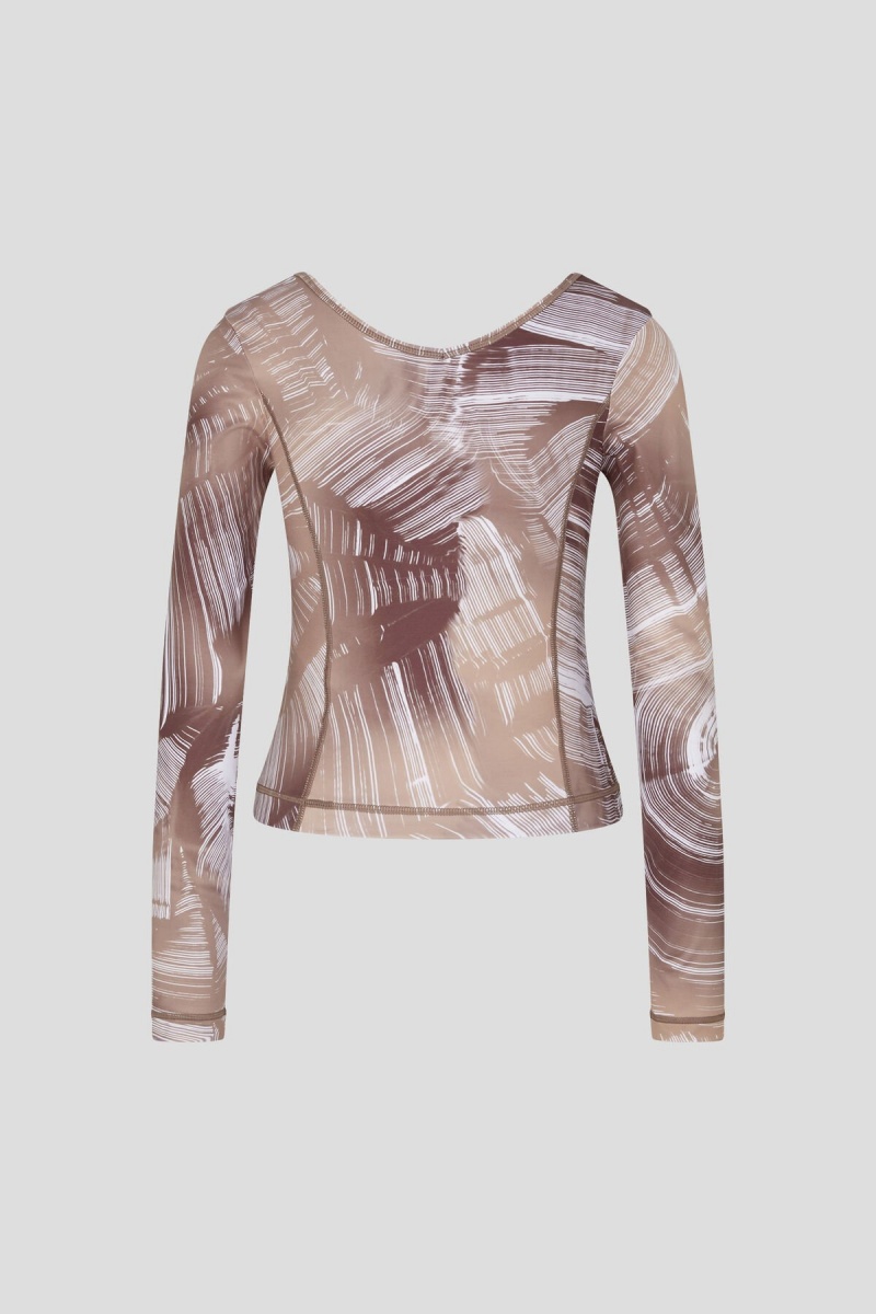 BOGNER Kristy Long-sleeve Top Braun Beige | RT8042351