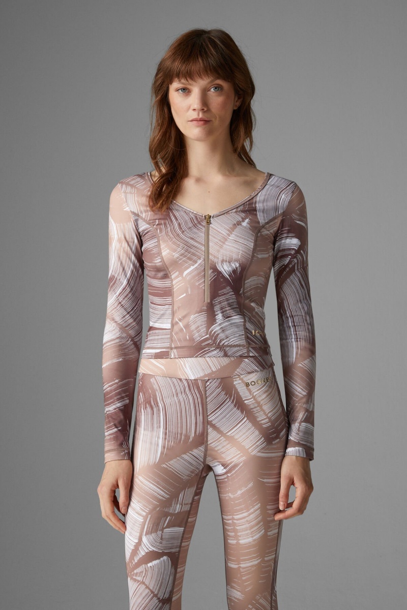 BOGNER Kristy Long-sleeve Top Braun Beige | RT8042351