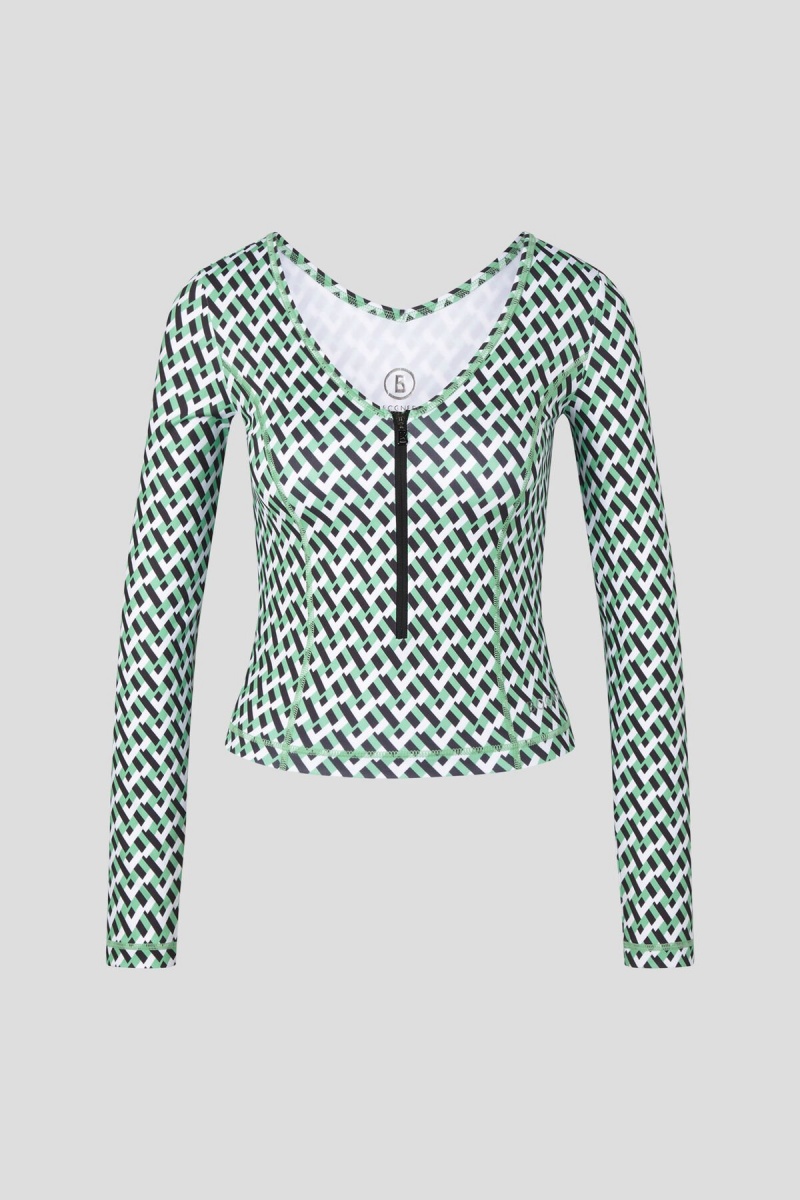 BOGNER Kristy Long-sleeve Top Grün Schwarz | VO1350964