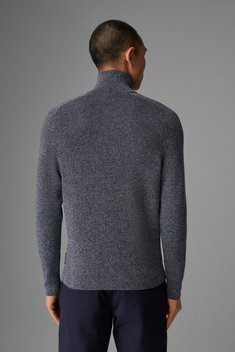 BOGNER Lennard Half-zip Pullover Navy | DR2753694
