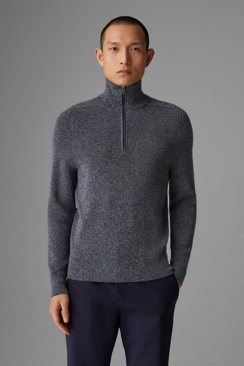 BOGNER Lennard Half-zip Pullover Navy | DR2753694