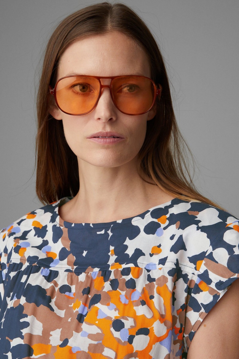 BOGNER Nava Kleider Navy Blau Orange | PB6983075