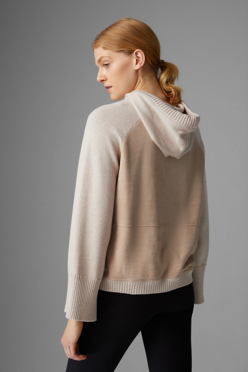 BOGNER Ohana Leder Knit Pullover Beige | GI6457039