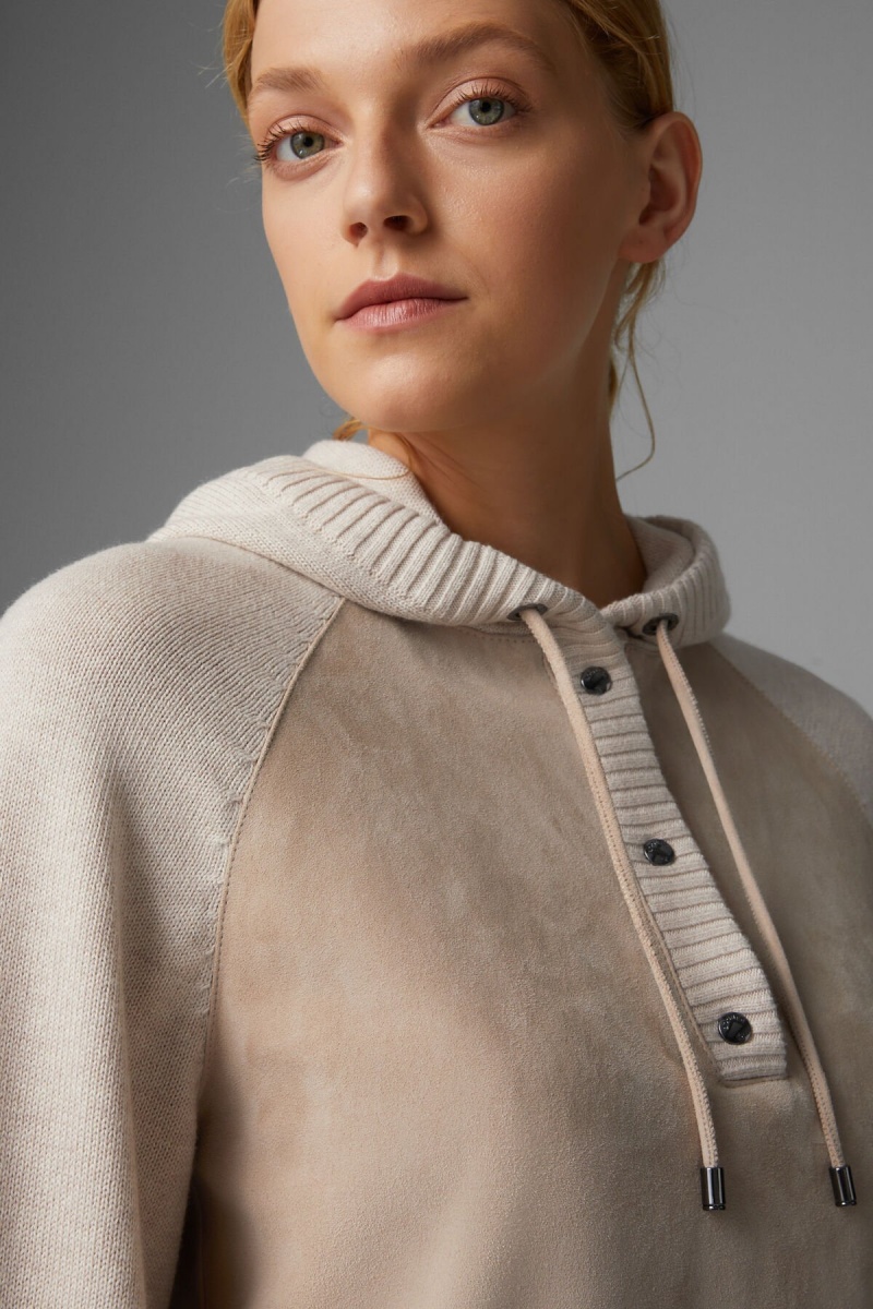 BOGNER Ohana Leder Knit Pullover Beige | GI6457039