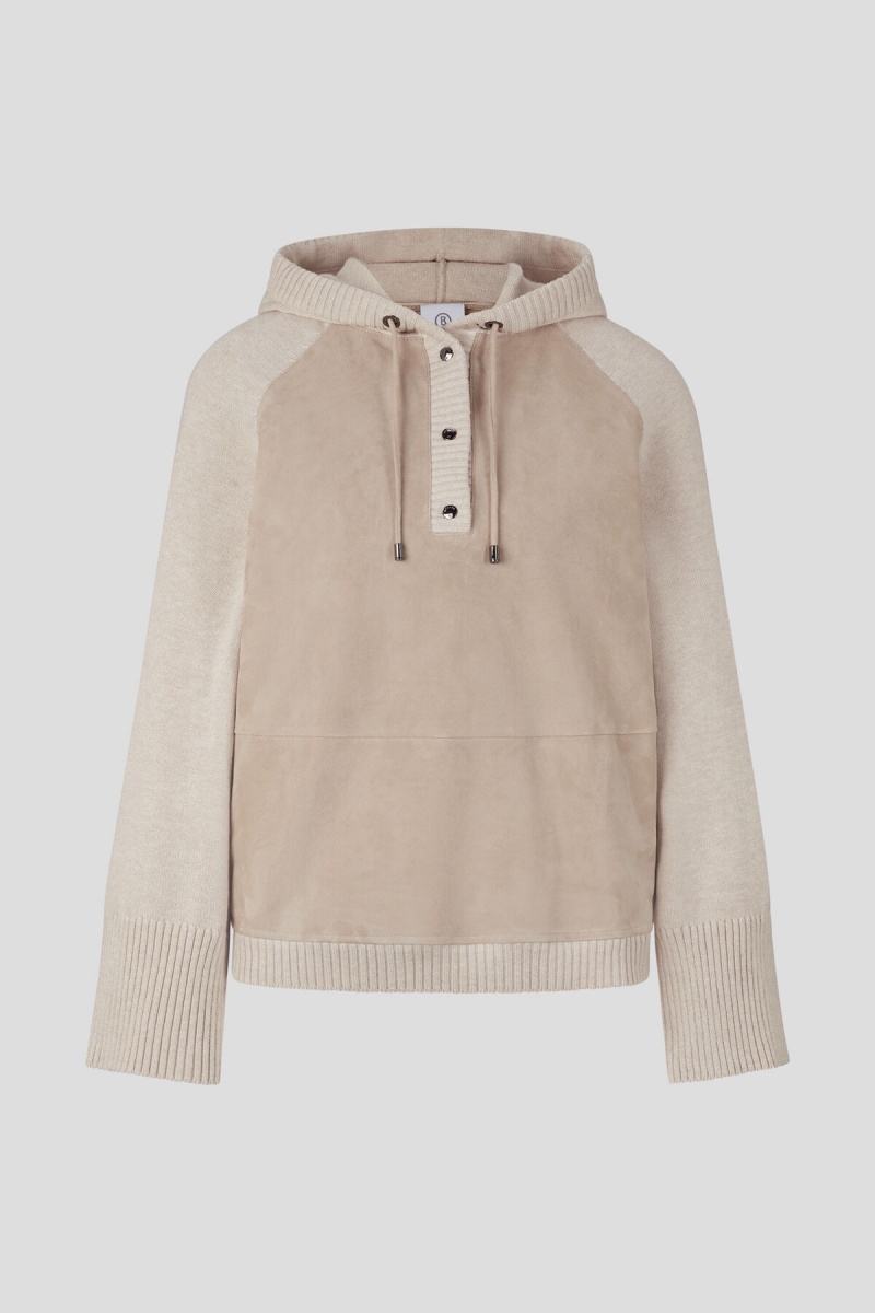 BOGNER Ohana Leder Knit Pullover Beige | GI6457039