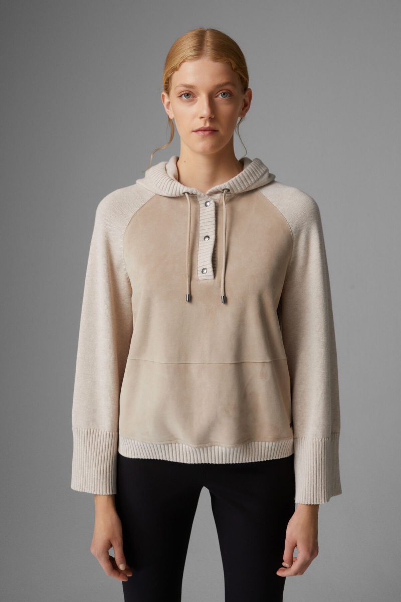 BOGNER Ohana Leder Knit Pullover Beige | GI6457039