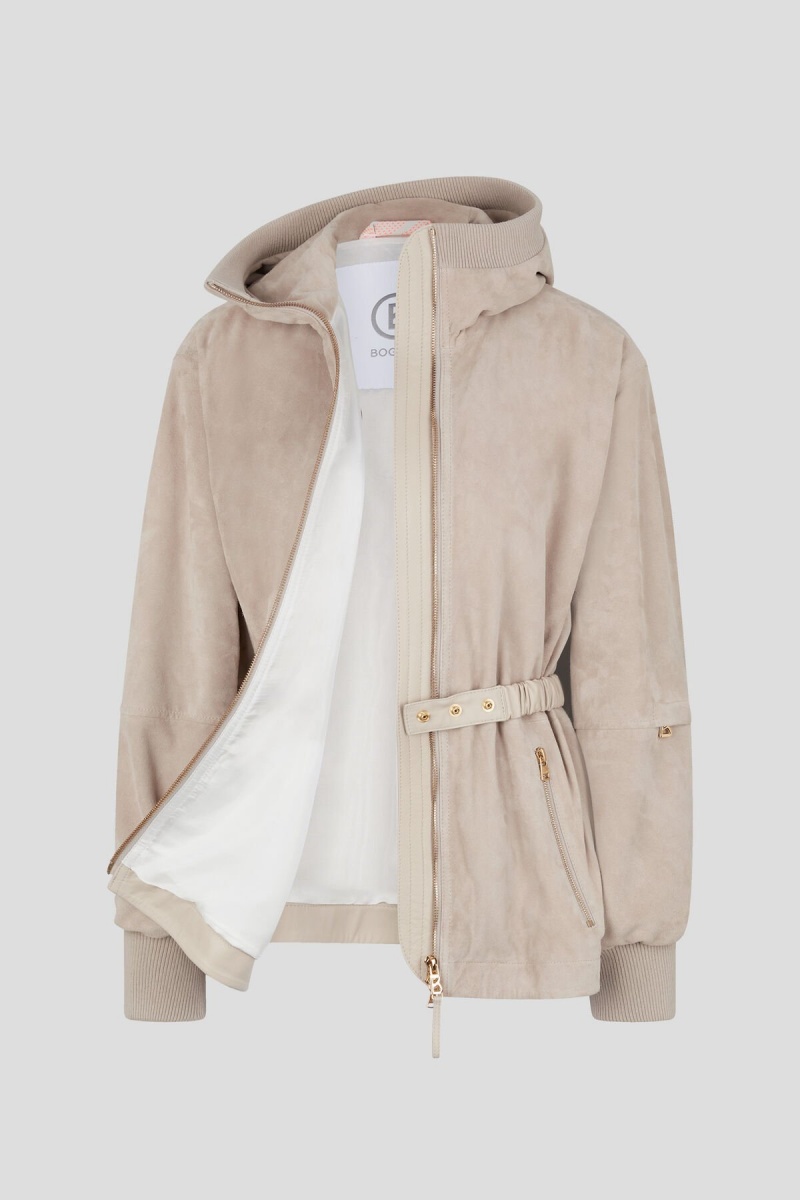 BOGNER Polli Wildleder Jacket Sand | KH3467915