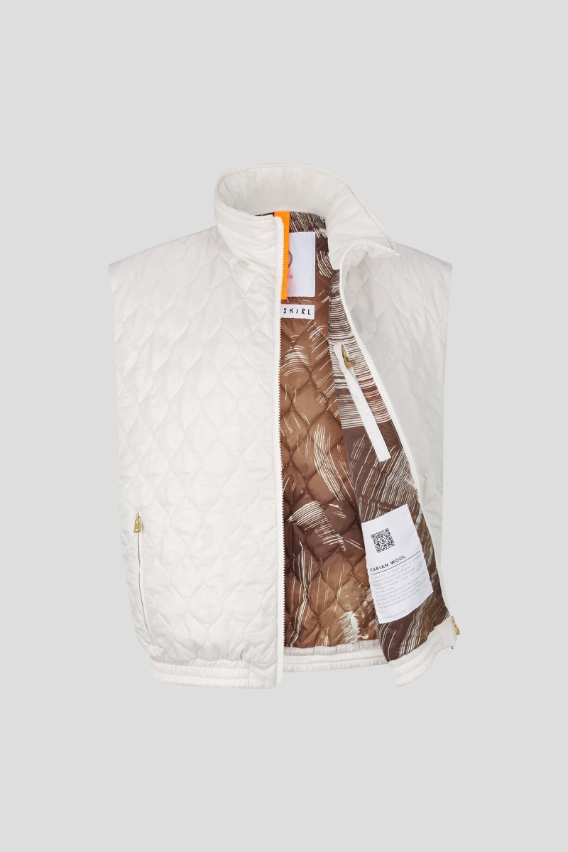 BOGNER Pride Gesteppt Waistcoat Off-white | US3184520