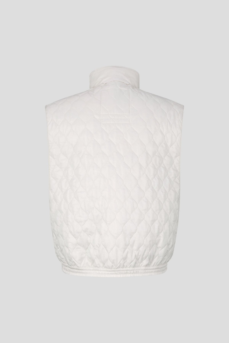 BOGNER Pride Gesteppt Waistcoat Off-white | US3184520