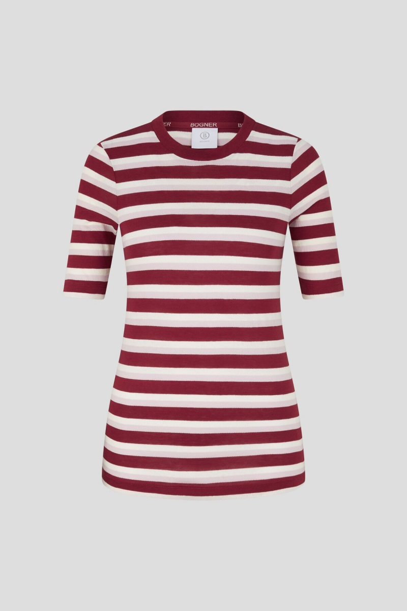 BOGNER Rabea Gestrickt Top Bordeaux / Off-white | DK6879213