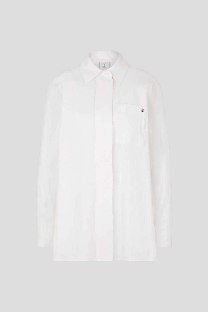 BOGNER Ria Shirt Blouse Weiß | ZO7435106