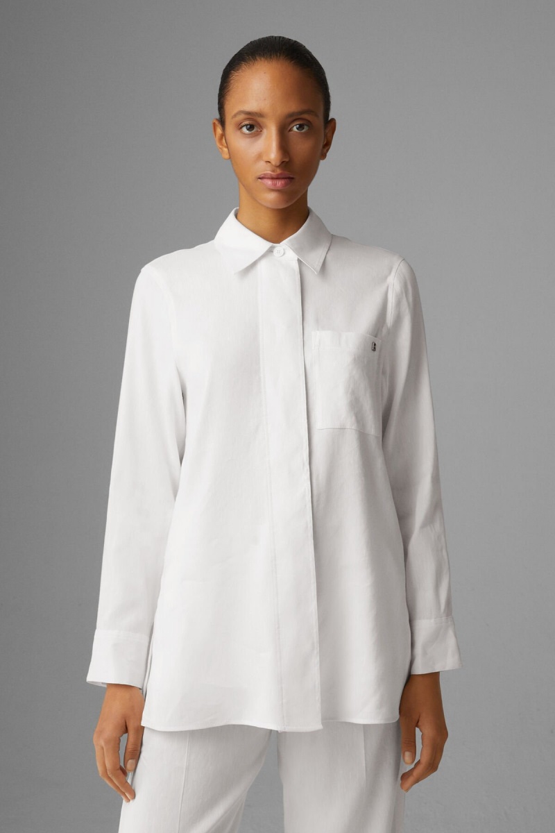 BOGNER Ria Shirt Blouse Weiß | ZO7435106