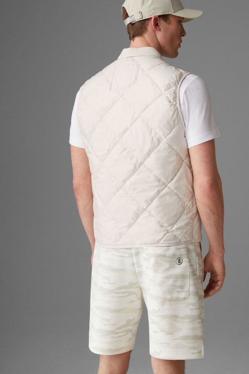BOGNER Rocco Down Waistcoat Off-white | YF2640789